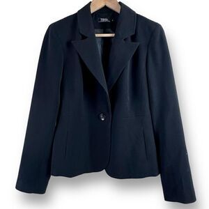 Tribal Women's Size 8 Multi Button Back Blazer Jacket Black Office Career Wear